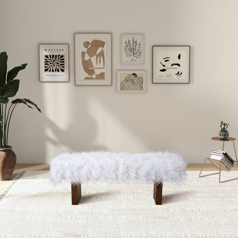 Matsu 51" Wide Luxury Modern Japandi Style Plush Bench