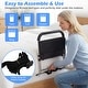 preview thumbnail 10 of 8, Gymax Bed Rails for Elderly Adults Height Adjustable Bed Assist Safety - Black & Sliver