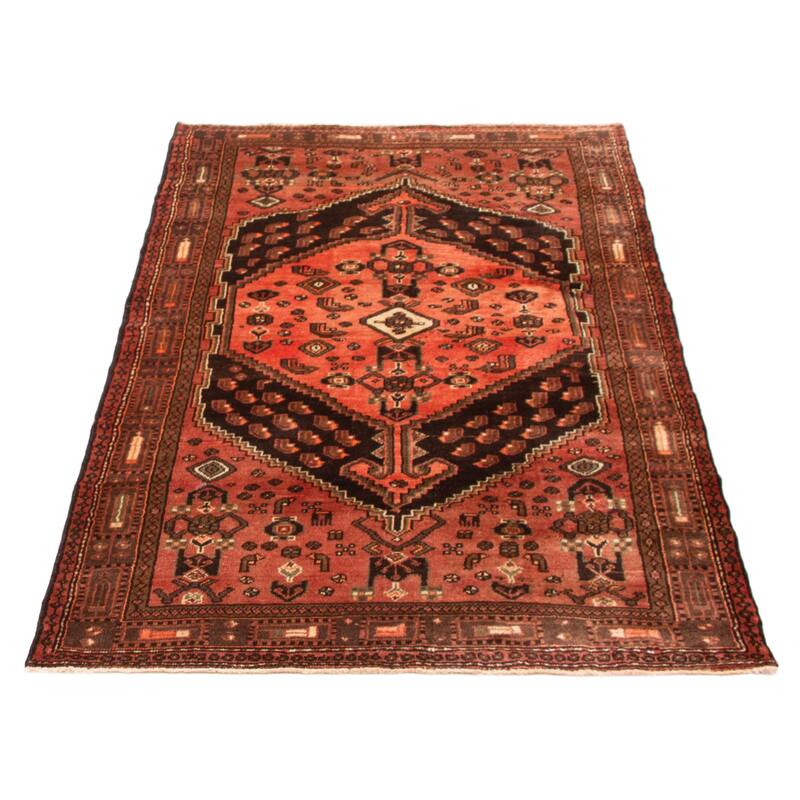 ECARPETGALLERY Hand-knotted Andelz Light Red Wool Rug - 4'3 x 6'11