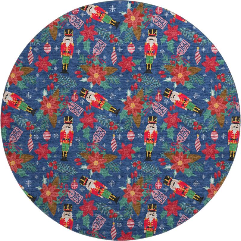 Premium Washable Super Soft Holiday Nutcracker Mayfield Rug