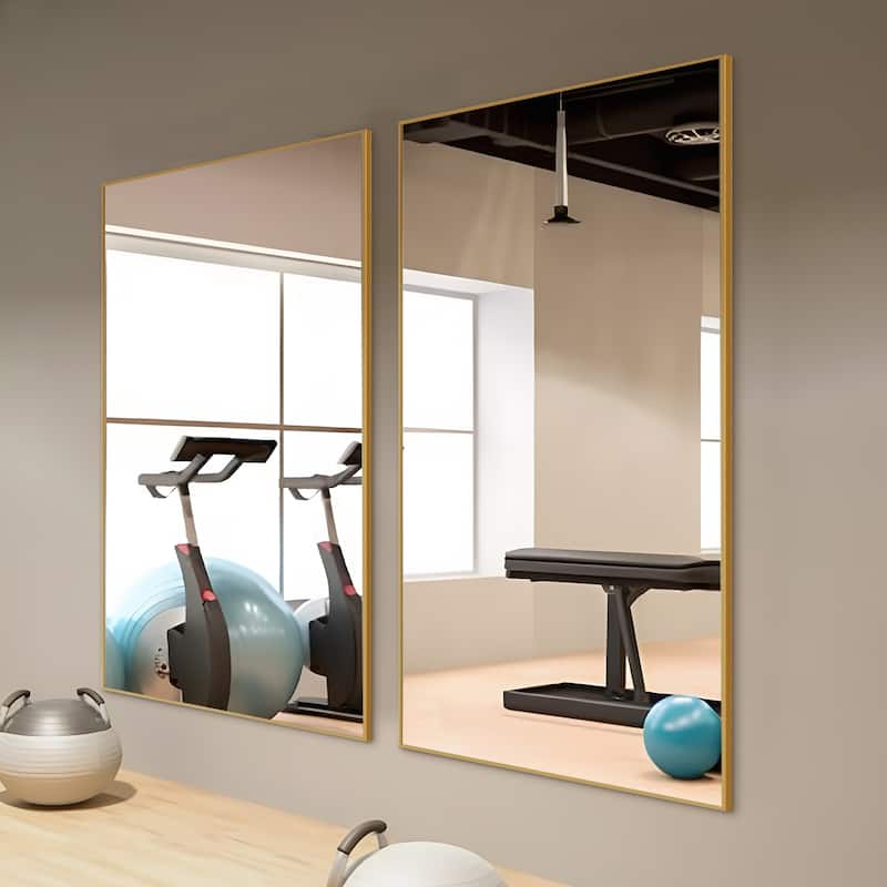 Modern Aluminum Alloy Thin Framed Full Length Floor Mirror