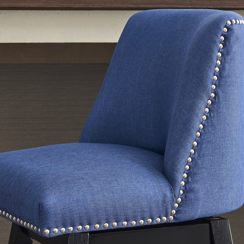 Linen Fabric Swivel Bar Stools Set of 2, Upholstered Bar Chairs with Back, Kitchen Island Stools with Solid Wood Frame