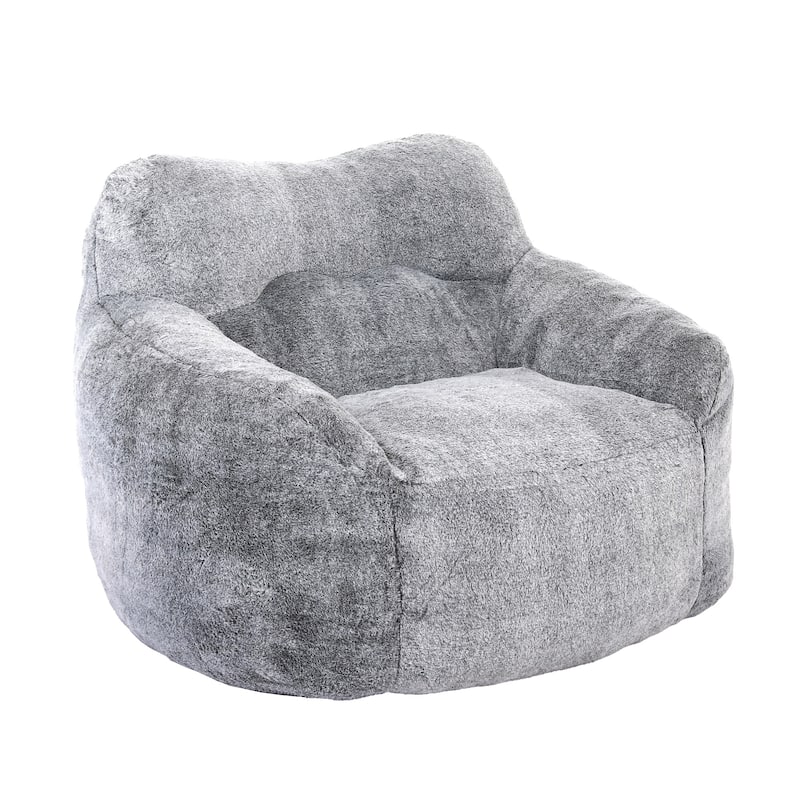 Bean Bag Sofa Chair with Armrests Stuffed High-Density Foam
