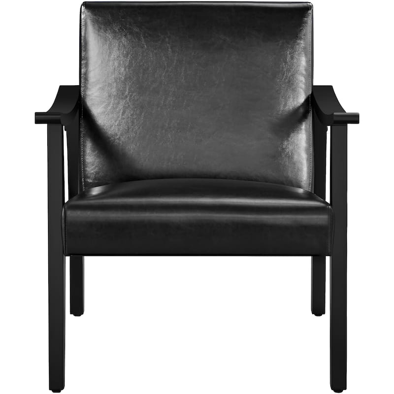 Yaheetech Upholstered Accent Chair Boucle Armchair with Solid Wood Legs - 24.5" L × 28" W × 29" H