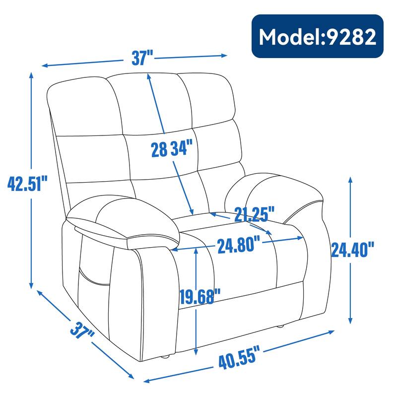 Large Dual Motor Power Lift Recliner Chair with Heat and Massage, Lazy Boy Living Room Single Recliner with Power-Remote