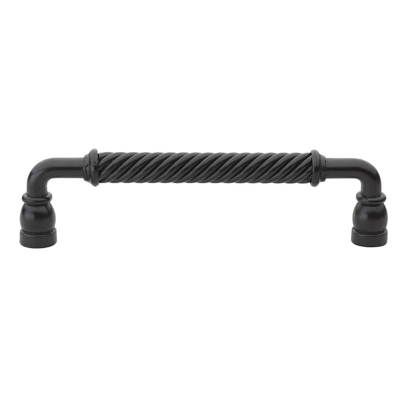 6-5/16 in. Center Twisted Steel Pull Cabinet Handle (Pack of 10)