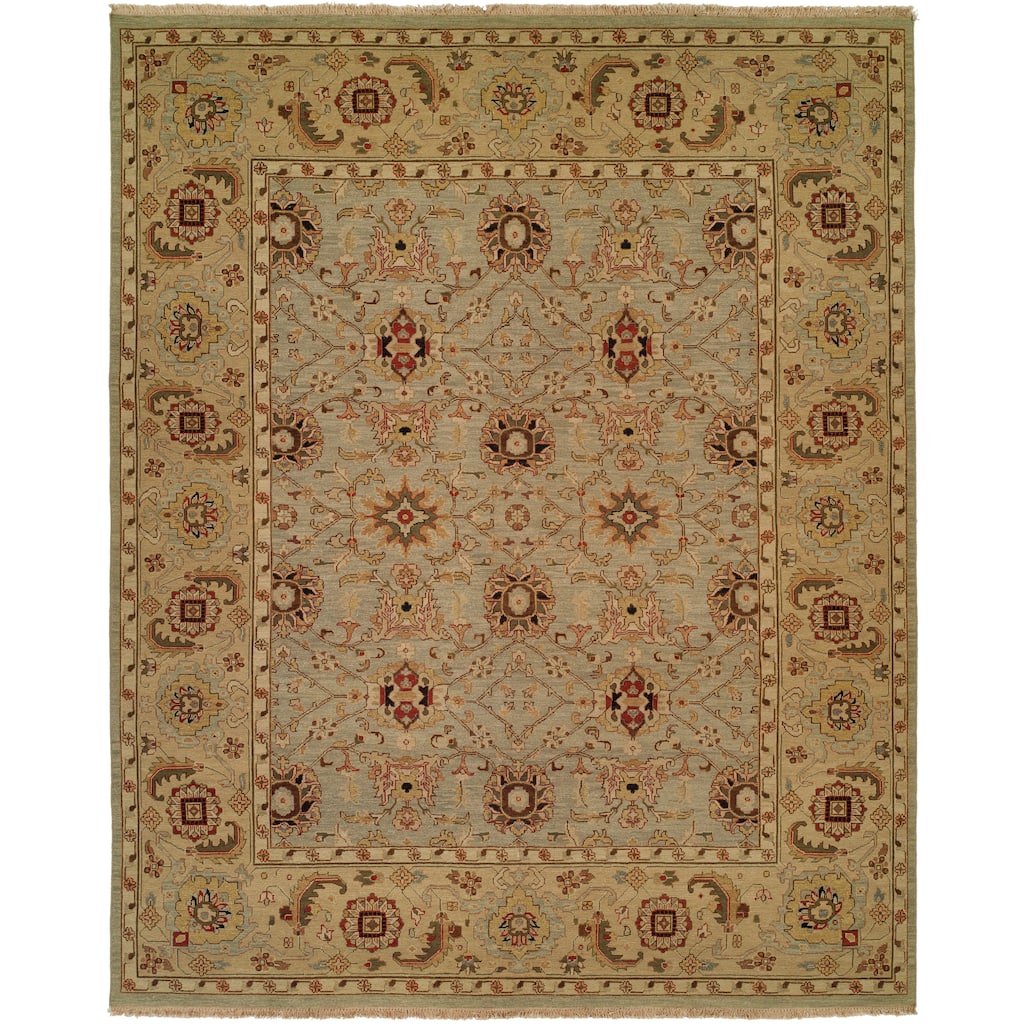 Traditional Gray Flatweave Wool Area Rug