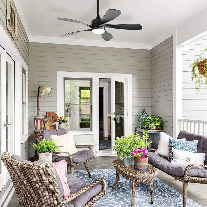 Sofucor 38"/52" Farmhouse Style Wood Walnut / ABS Blades Ceiling Fan With Lights and Remote Control, Dimmable LED Optional