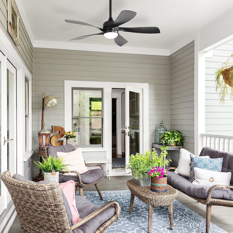 Sofucor 52"Smart,Ceiling Fans with Lights and Remote, Compatible with Alexa/Google/App, 3-Color Light 6-Speed Timing