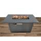 LSI 25'' H x 42'' W Steel Outdoor Fire Pit Table - Silver