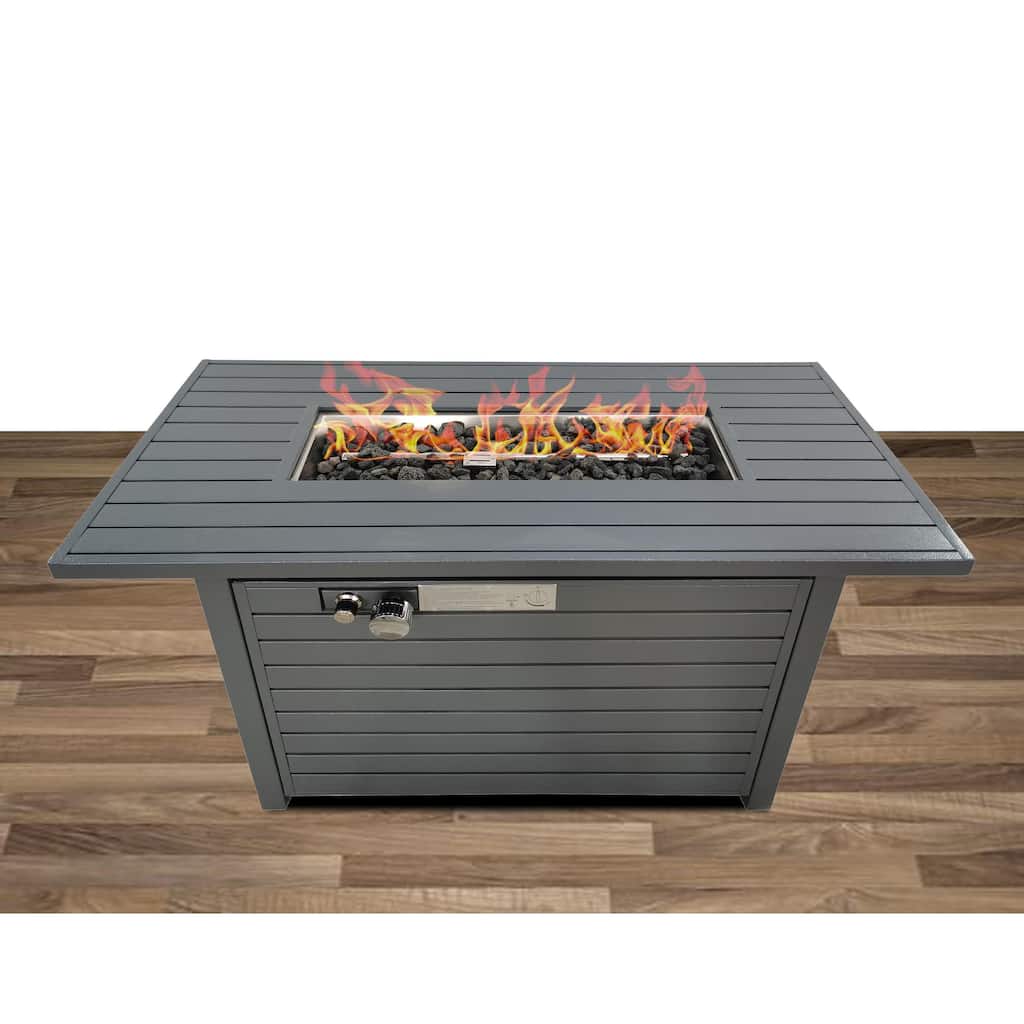 LSI 25'' H x 42'' W Steel Outdoor Fire Pit Table