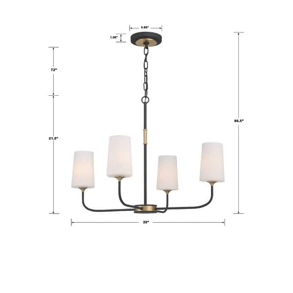 Crystorama Lighting Group NIL-70014 Niles 4 Light 29" Wide Chandelier