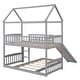 preview thumbnail 4 of 5, Whimsical Twin Over Twin Bunk Bed with Slide and Sturdy Wood Construction