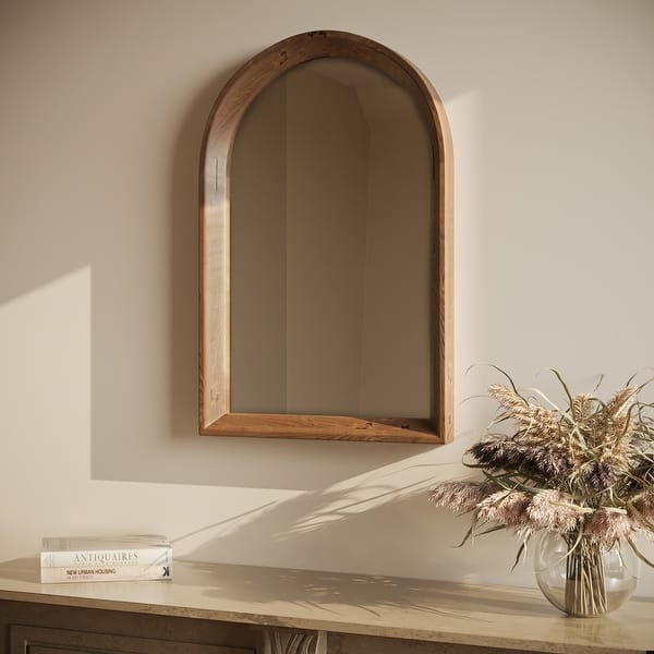 Winona Arch Wood Farmhouse Wall Mirror - 30"H x 20"W x 1.75"D
