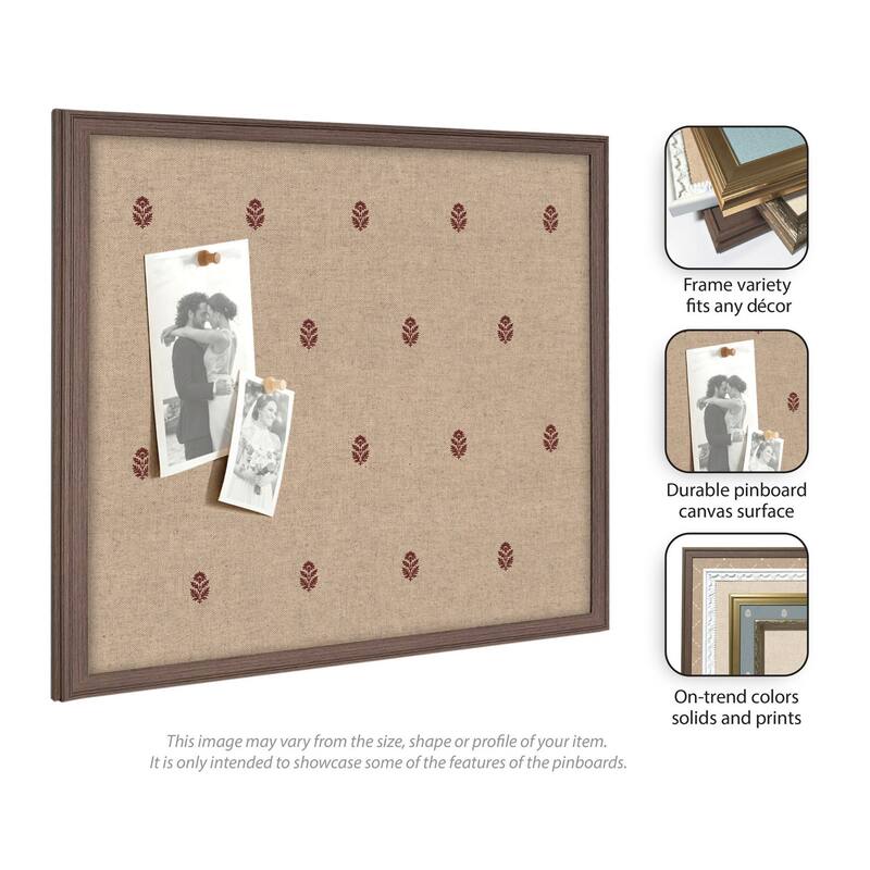 Kate and Laurel Pinboard Red Botanical Block Print