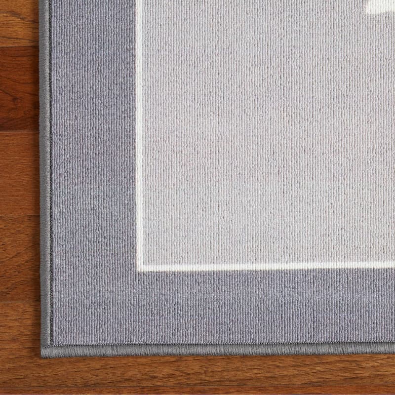 Everwash Imagine Hopscotch Rainbow Kid's Washable Area Rug - 4'x6'