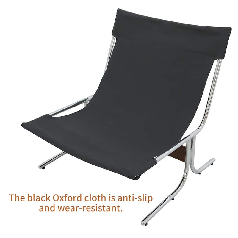 Faux Leather Accent Chair With Metal Legs