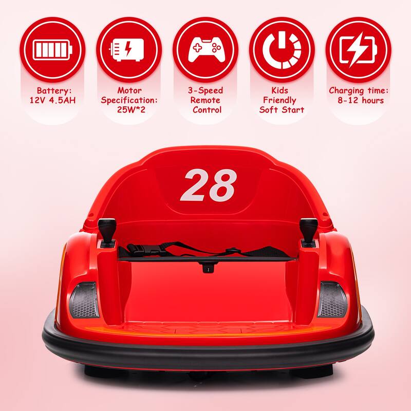 Electric 12V Ride On Bumper Car for Kids Gifts