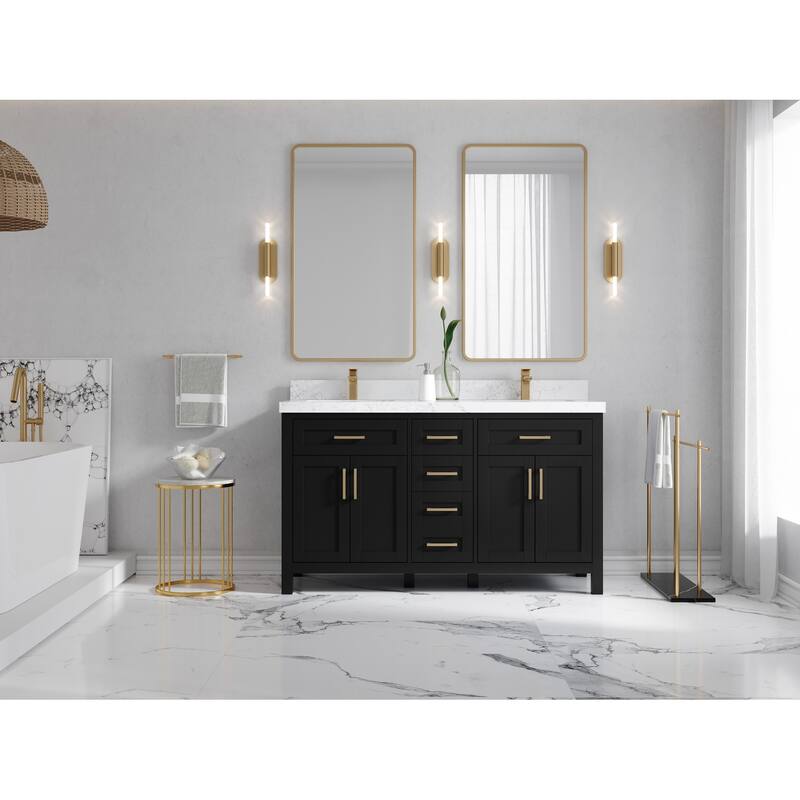 Willow Collections 60 in. W x 22 in. D Cambridge Double Sink Bathroom Vanity with Countertop