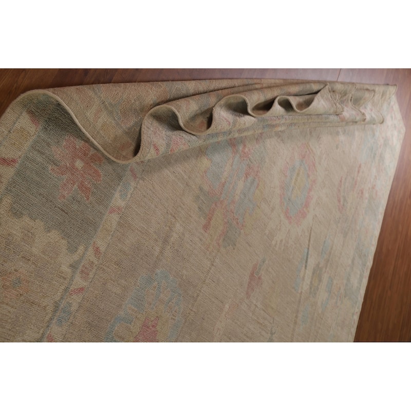 Floral Oushak Turkish Large Area Rug Hand-knotted Wool Carpet - 10'3"x 13'10"