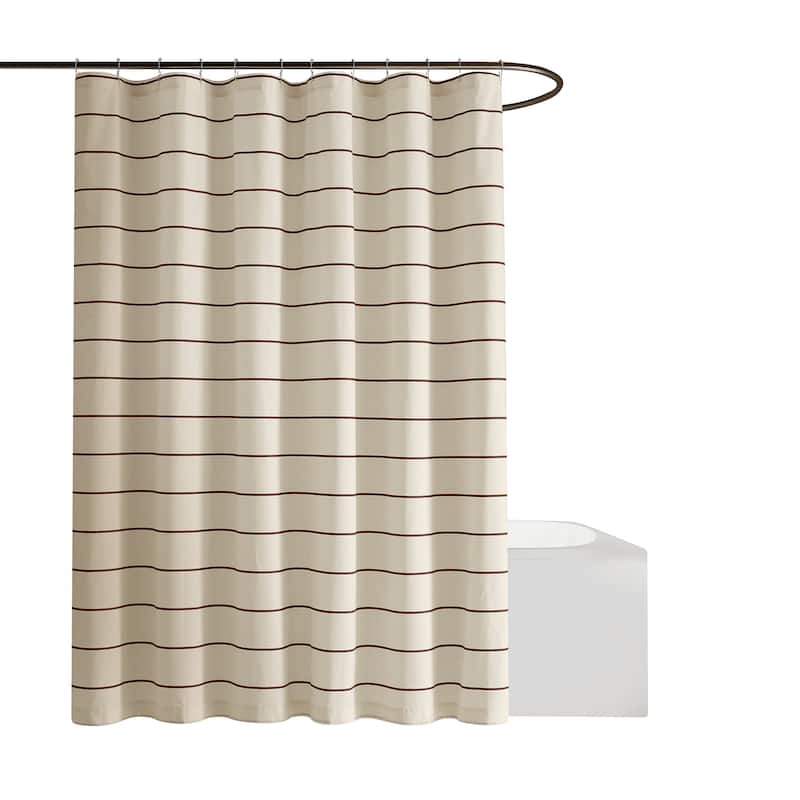 Brooklyn Loom Hayward Stripe Shower Curtain