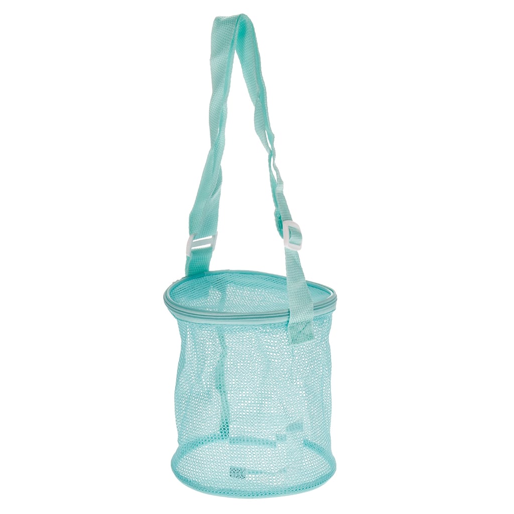 Mesh Beach Bag, Sea Shells Mesh Tote Sand Boxes Nets Bags, Green