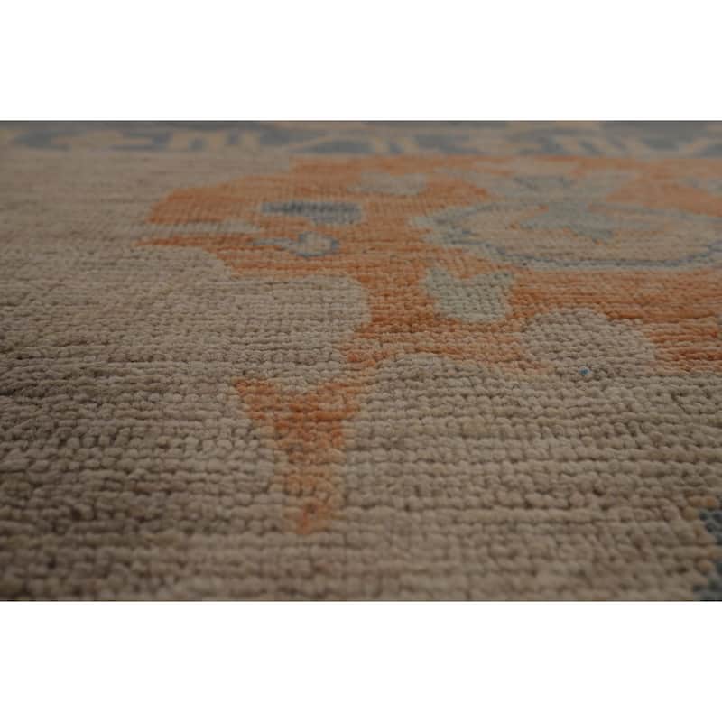 Oushak Turkish Rug Handmade Vegetable Dye Transitional Wool Carpet - 9'2"x 11'8"