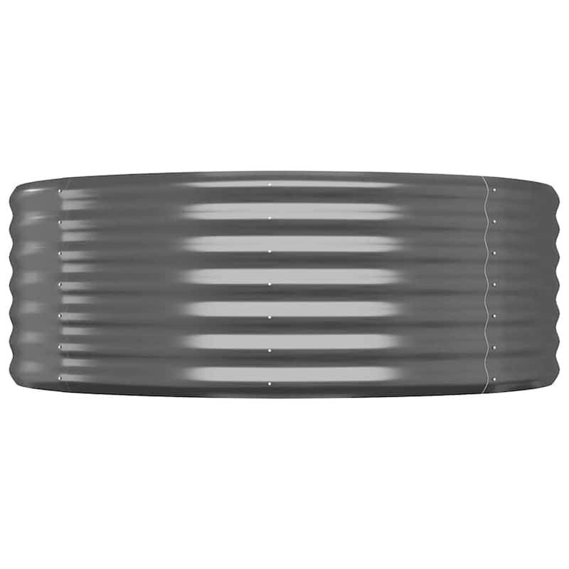vidaXL Garden Raised Bed Anthracite Powder-coated steel 39.4 in diameter