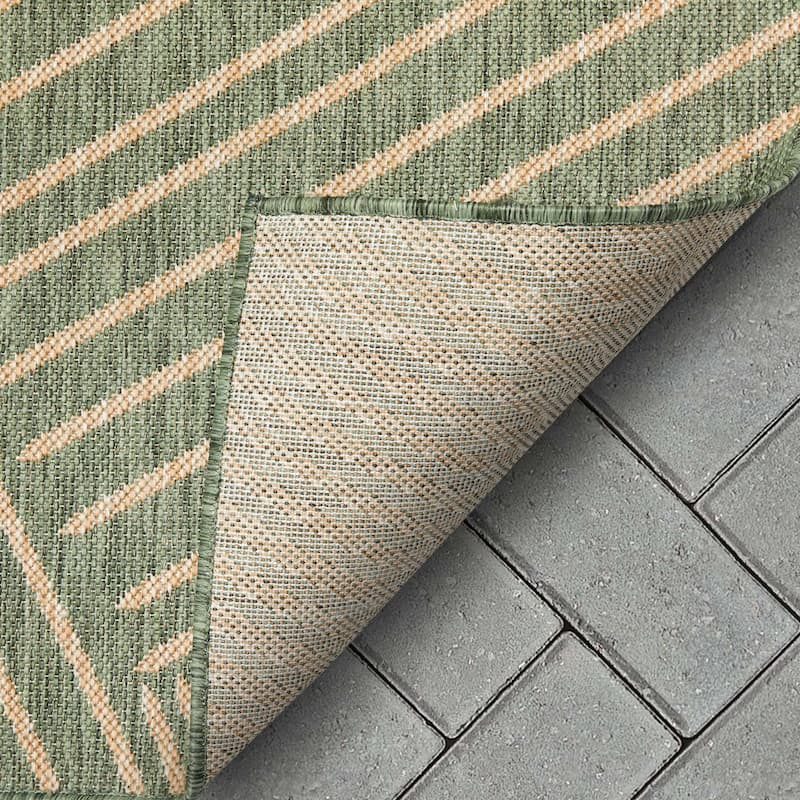 Well Woven Medusa Linden Indoor Outdoor Striped Modern Area Rug