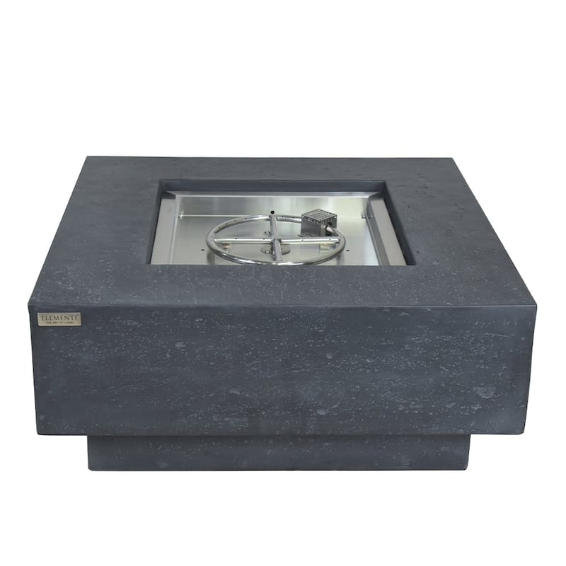 Elementi Manhattan Dark Grey Outdoor Fire Pit Table - 36 Inches