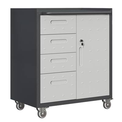 Versatile Metal Tool Storage Cabinet with Mobility for Various Spaces