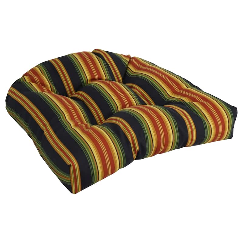 19-inch Rounded Back Indoor/Outdoor Chair Cushions (Set of 2) - 19" x 19"