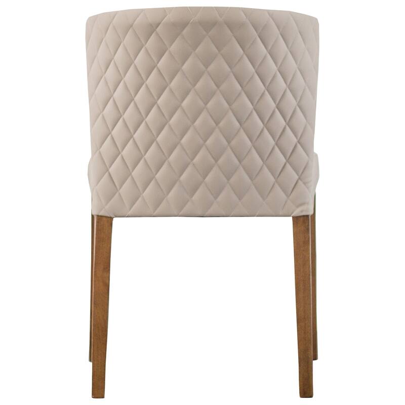 NPD Furniture Albie Diamond Stitching Faux Leather Dining Chair (Set of 2)