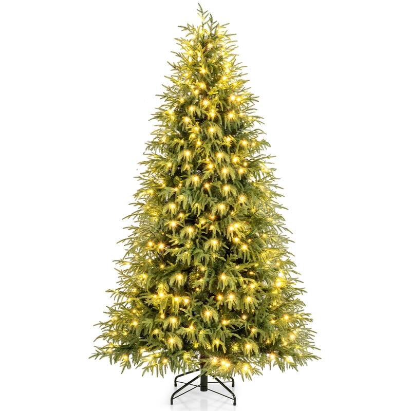 Coatway 7/7.5/8 FT Artificial Pre-Lit Christmas Tree with 400/500/470 - See Details - Green - 7 Foot