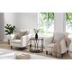 preview thumbnail 2 of 14, Round Wood Frame Side Table Coffee End Table Antique Black/Gold Living Room Bedroom