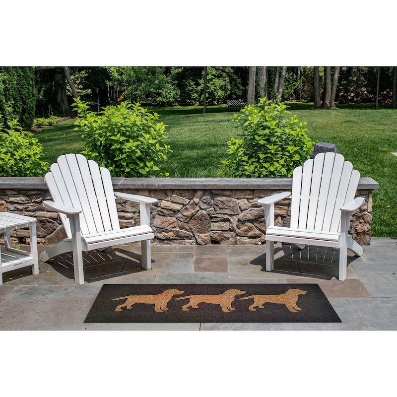 Liora Manne Frontporch Yellow Labs Indoor/Outdoor Rug