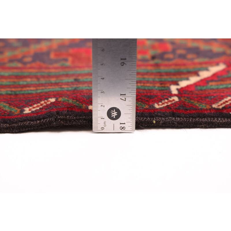 ECARPETGALLERY Hand-knotted Teimani Red Wool Rug - 3'10 x 6'3