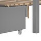 preview thumbnail 7 of 6, Queen Size Wooden Canopy Platform Bed with Trundle(Twin) & 3 Storage Drawers Design, Solid Pine Bedframe, No Box Spring Needed