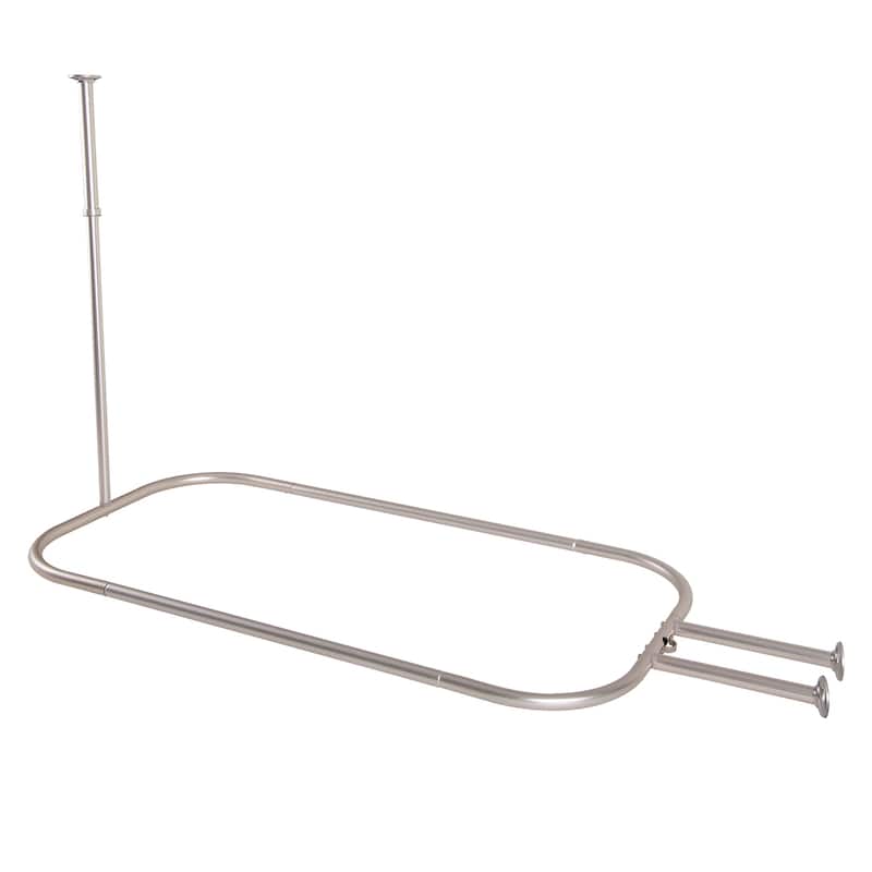Utopia Alley Rustproof Aluminum Hoop Shower Rod Extra Large 54 Inch by 26 Inch