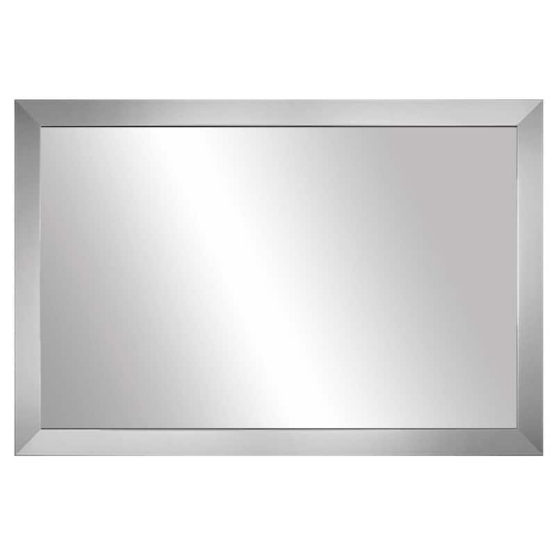Frame My Mirror Brushed Chrome Framed Vanity Mirror, Meade Design