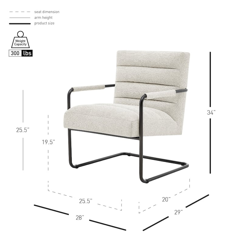 NPD Furniture Peyton Fabric Accent Arm Chair