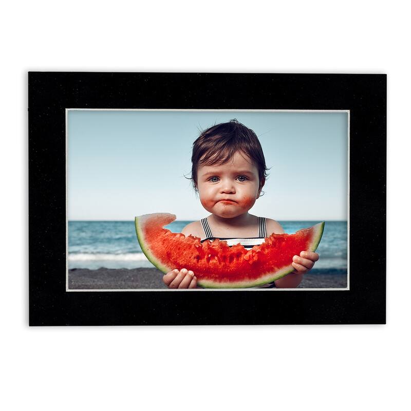 11x14 Mat for 8x10 Photo - Black Suede Matboard for Frames Measuring 11 x 14 Inches - To Display Art Measuring 8 x 10 Inches