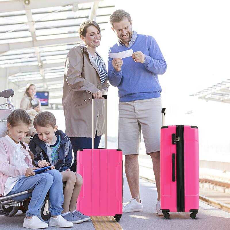 Merax Luggage Set of 3, ABS Hardshell Lightweight Carry-on Suitcases with TSA Lock, for Men Women Travel