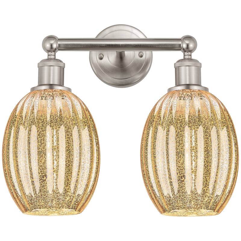 Innovations Lighting 616-2W-13-16 Preston Vanity Preston 2 Light 16" - Brushed Satin Nickel / Mercury