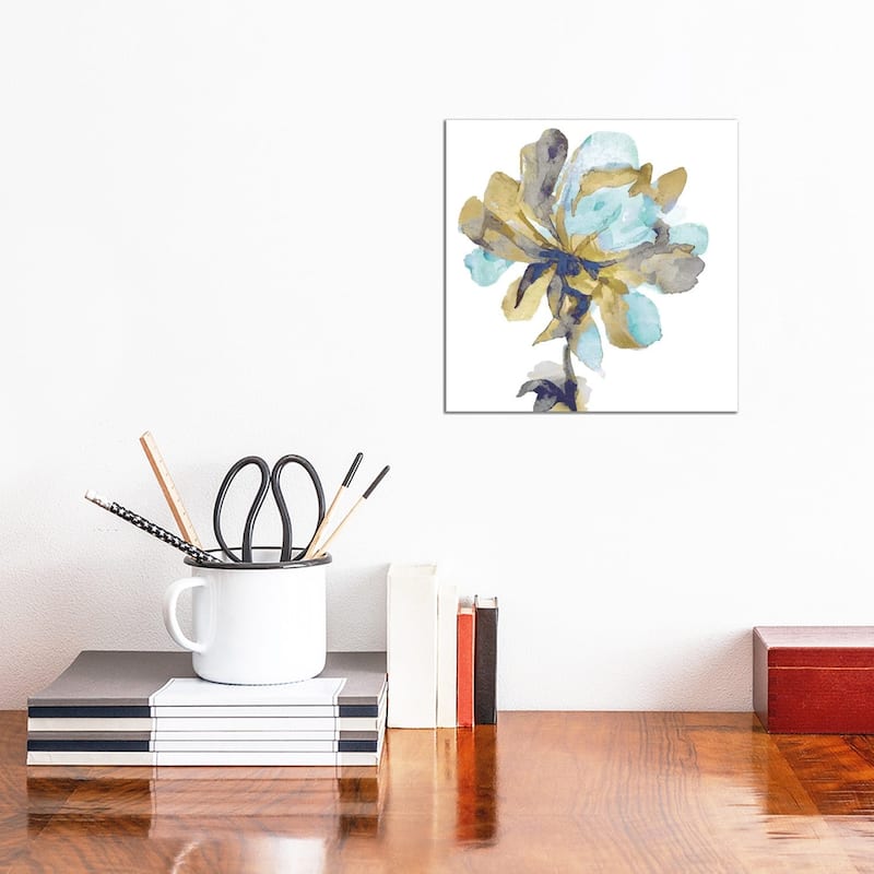 iCanvas "Fresh Bloom Aqua I" by Vanessa Austin Canvas Print - 12x12x1.5