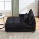 preview thumbnail 6 of 11, Corduroy Lazy Chaise Lounge Upholstered Sleeper Chair Bed Daybed