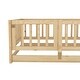preview thumbnail 6 of 24, Multi-function Design Wood Floor Bed with Fence and Door for Kids, Twin Size