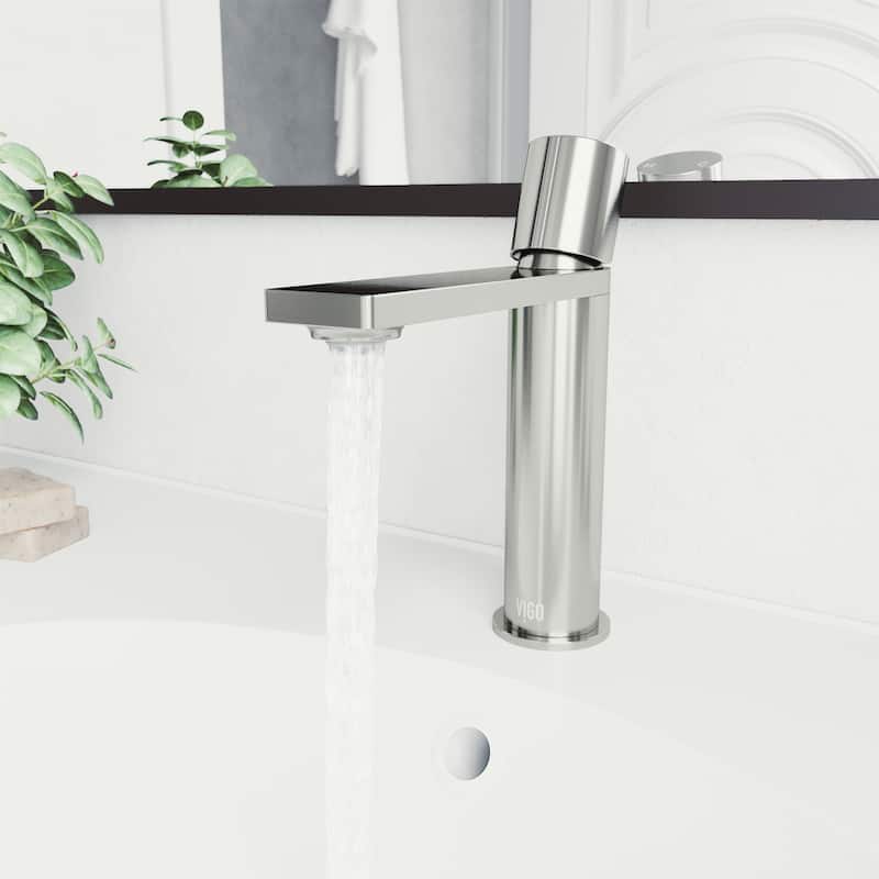 VIGO Halsey 8" H Single Handle Single Hole Bathroom Faucet