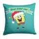 preview thumbnail 6 of 11, Nickelodeon Spongebob Squarepants Christmas 18 Inch Throw Pillow 18" x 18" - Good Tide-ings