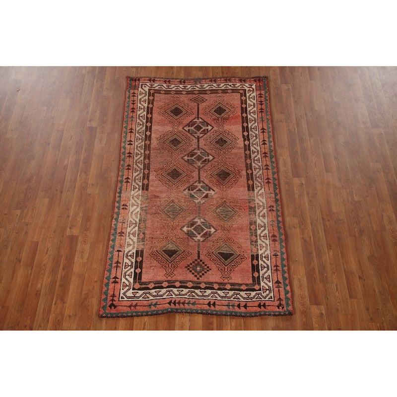 Lori Persian Antique Area Rug Handmade Wool Carpet - 3'11"x 6'11"